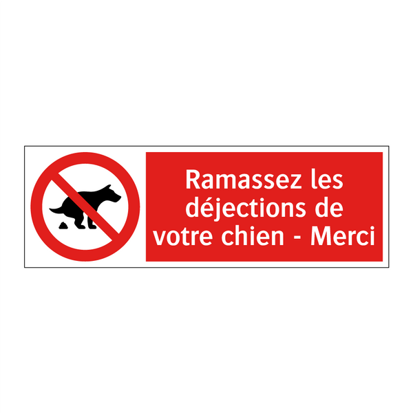Ramassez les déjections de votre chien - Merci