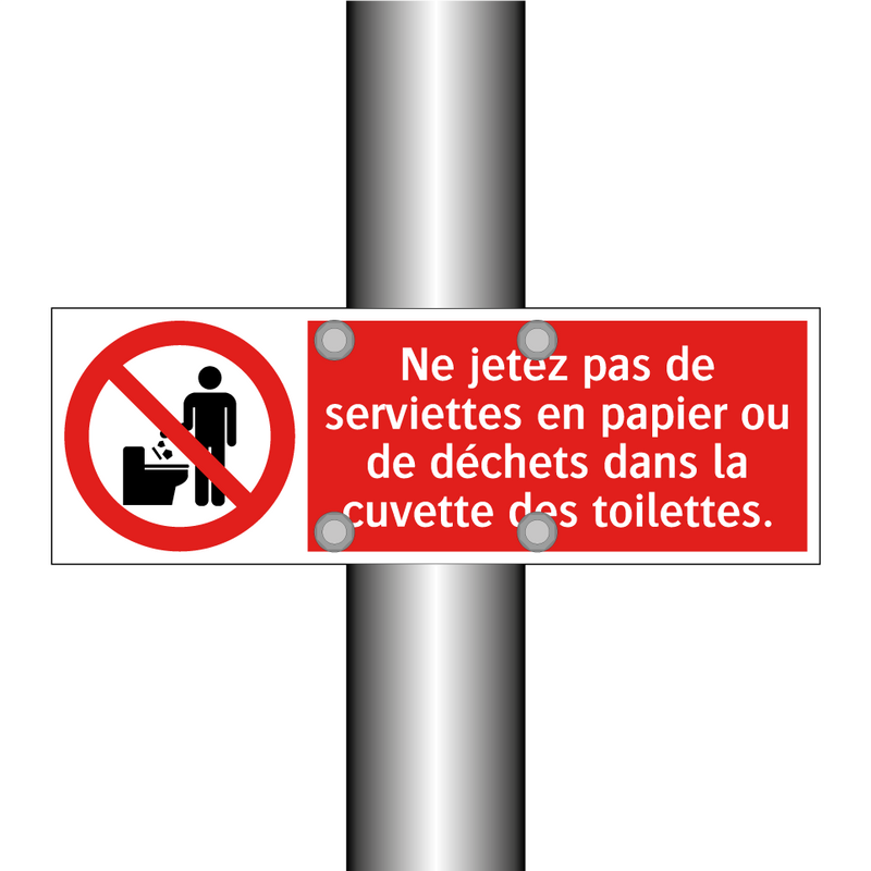 Ne jetez pas de serviettes en papier ou de déchets dans la cuvette des toilettes.