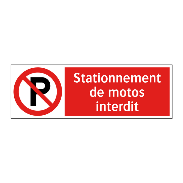Stationnement de motos interdit