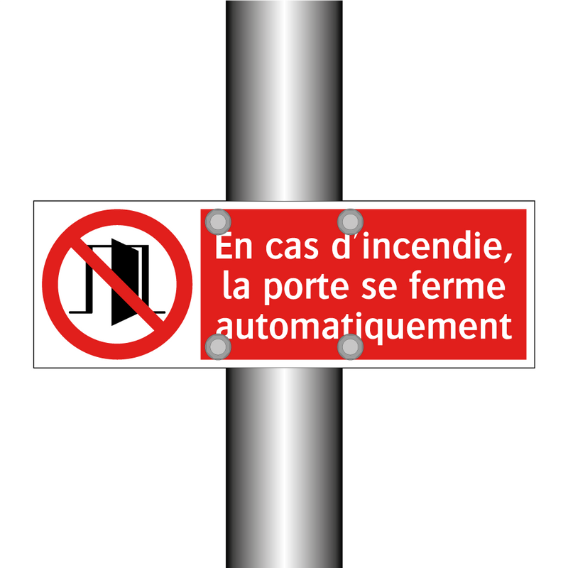 En cas d'incendie, la porte se ferme automatiquement