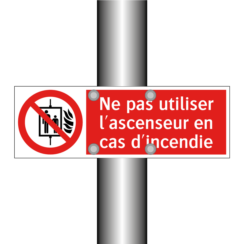 Ne pas utiliser l'ascenseur en cas d'incendie