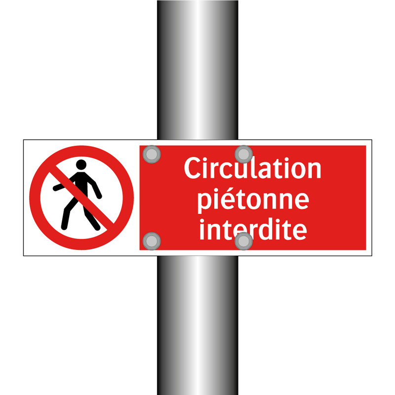 Circulation piétonne interdite