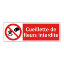 Cueillette de fleurs interdite