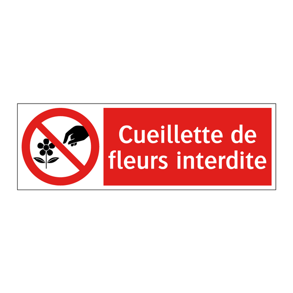 Cueillette de fleurs interdite