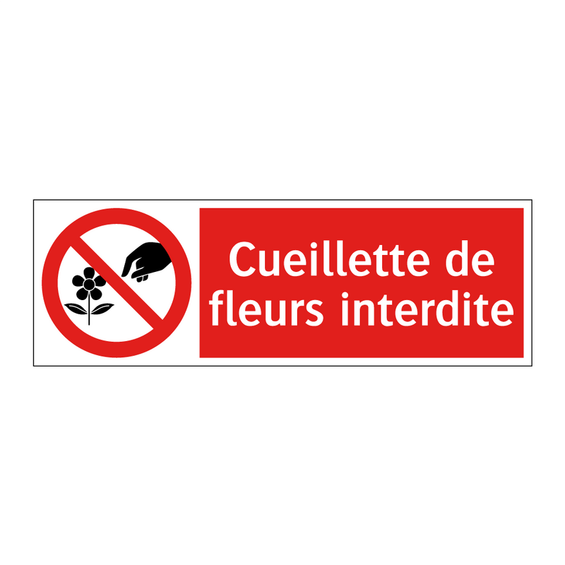Cueillette de fleurs interdite