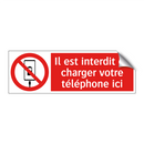 Il est interdit de charger votre téléphone ici