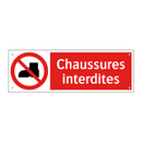 Chaussures interdites