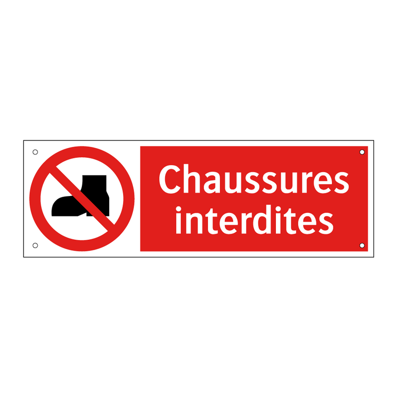 Chaussures interdites