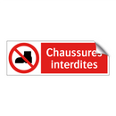 Chaussures interdites