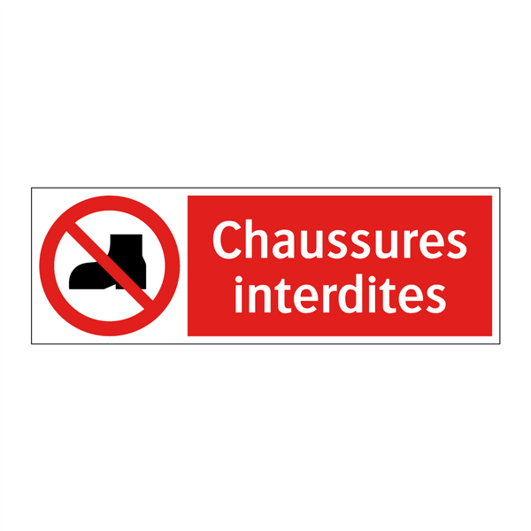 Chaussures interdites