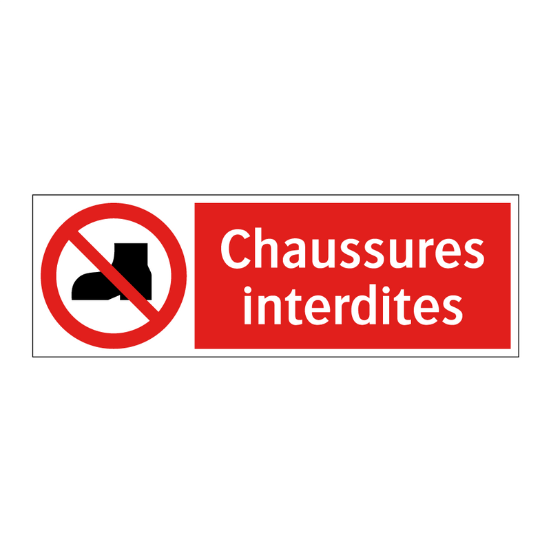Chaussures interdites