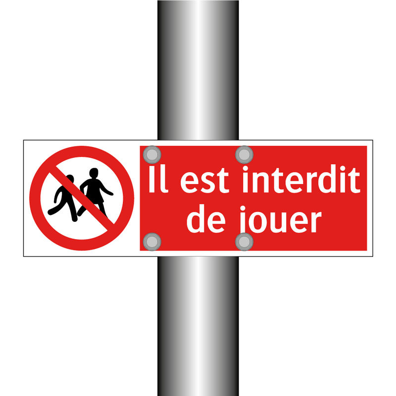 Il est interdit de jouer