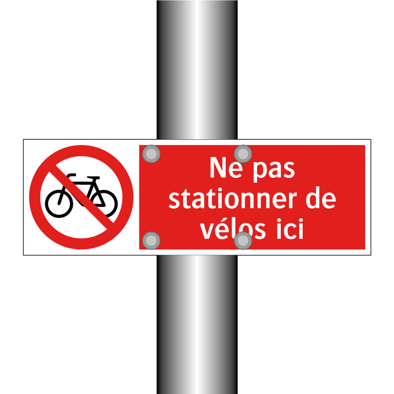 Ne pas stationner de vélos ici