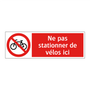 Ne pas stationner de vélos ici