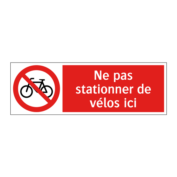 Ne pas stationner de vélos ici