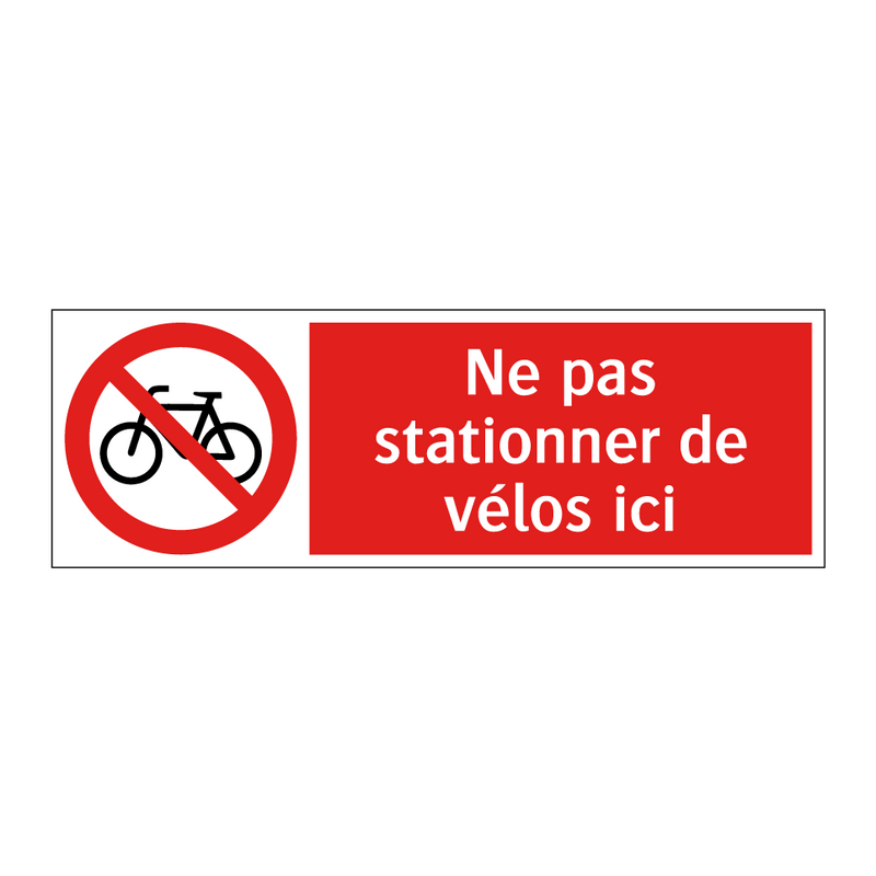 Ne pas stationner de vélos ici