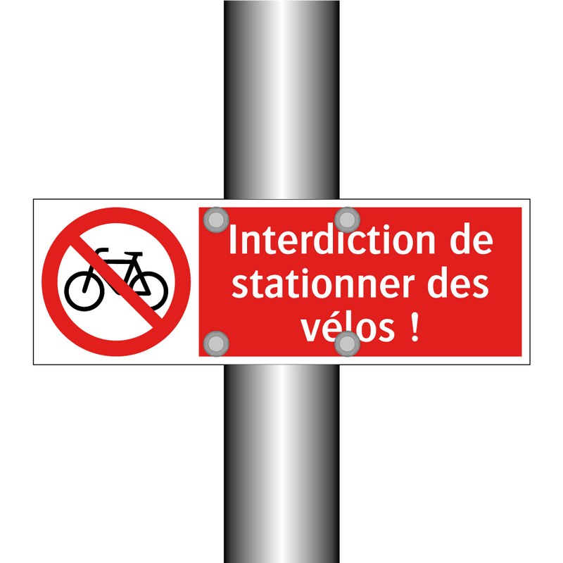 Interdiction de stationner des vélos !