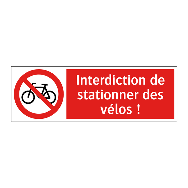 Interdiction de stationner des vélos !