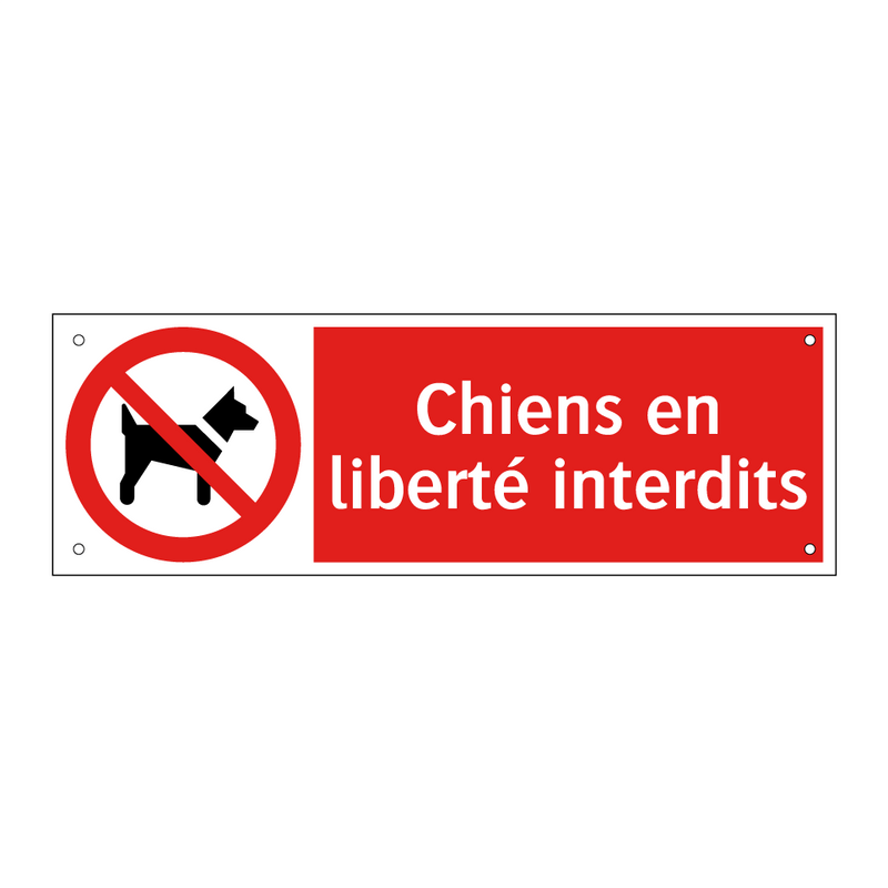 Chiens en liberté interdits