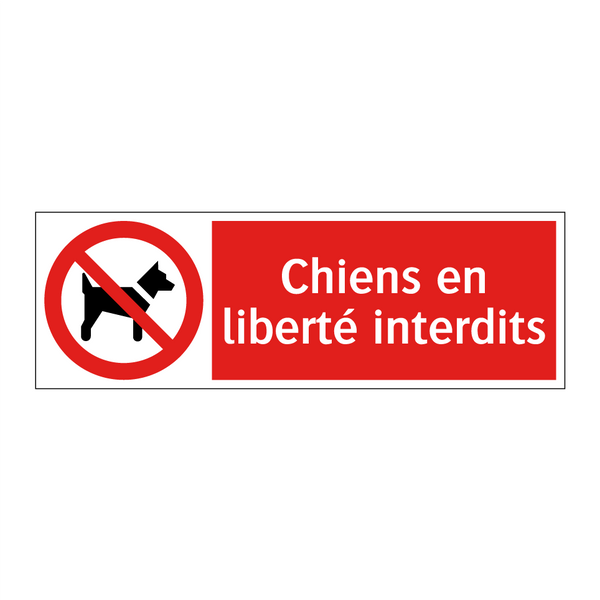 Chiens en liberté interdits