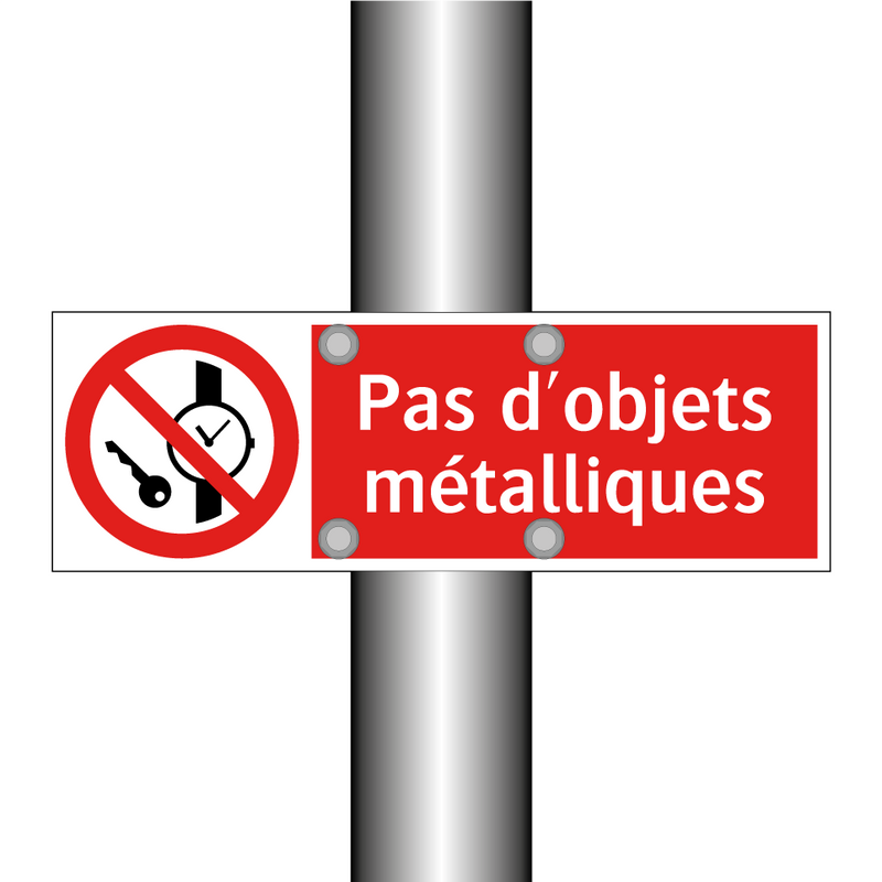 Pas d'objets métalliques