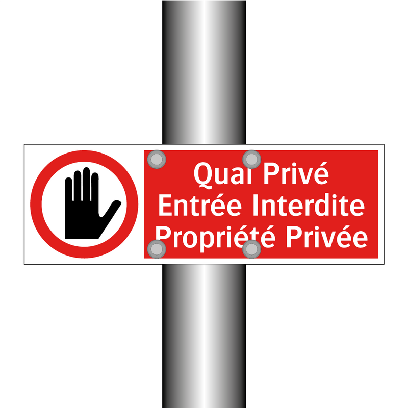 Quai Privé Entrée Interdite Propriété Privée