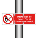 Interdiction de fumer. Feu et flamme nue interdits