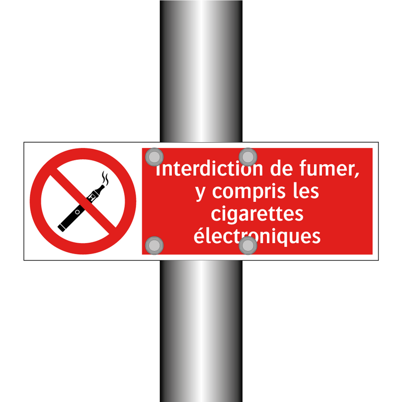 Interdiction de fumer, y compris les cigarettes électroniques