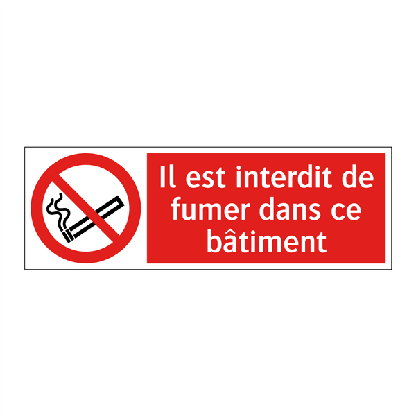 Il est interdit de fumer dans ce bâtiment