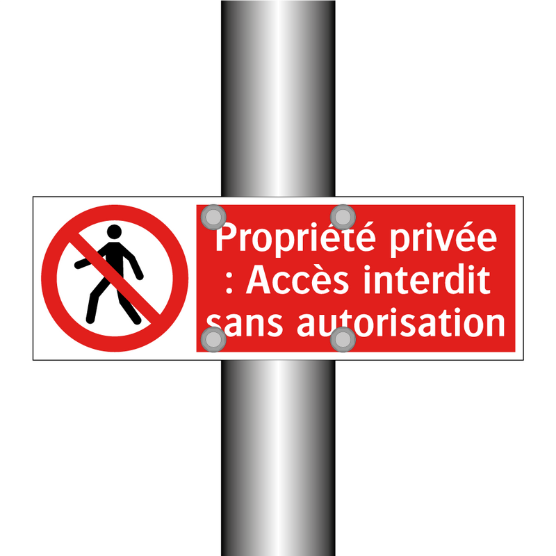 Propriété privée : Accès interdit sans autorisation