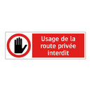 Usage de la route privée interdit