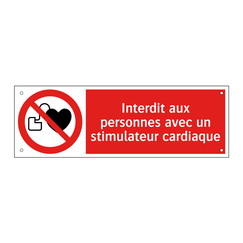 Interdit aux personnes avec un stimulateur cardiaque