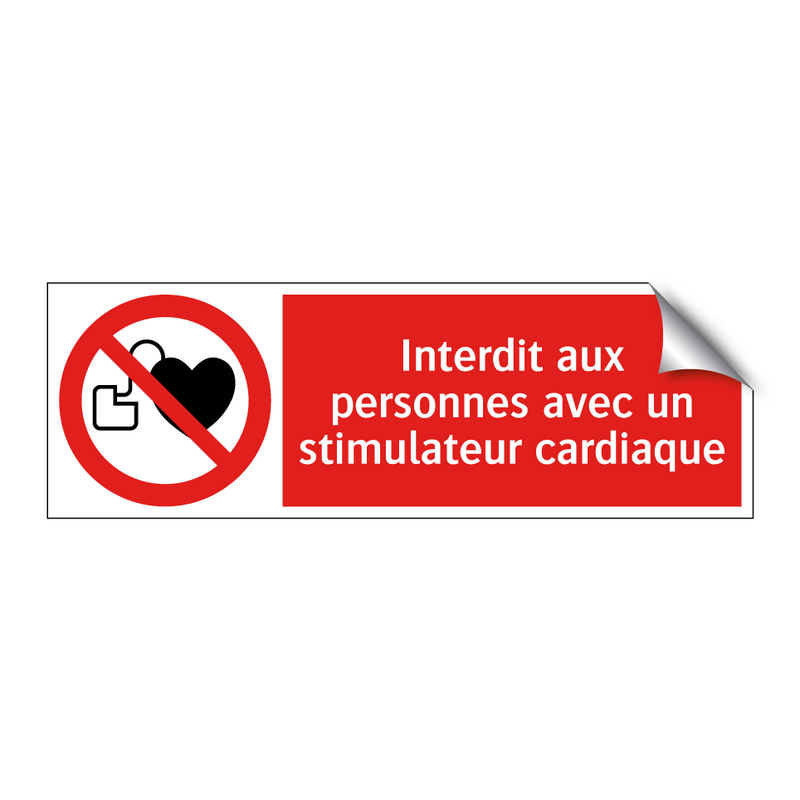 Interdit aux personnes avec un stimulateur cardiaque