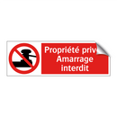 Propriété privée Amarrage interdit