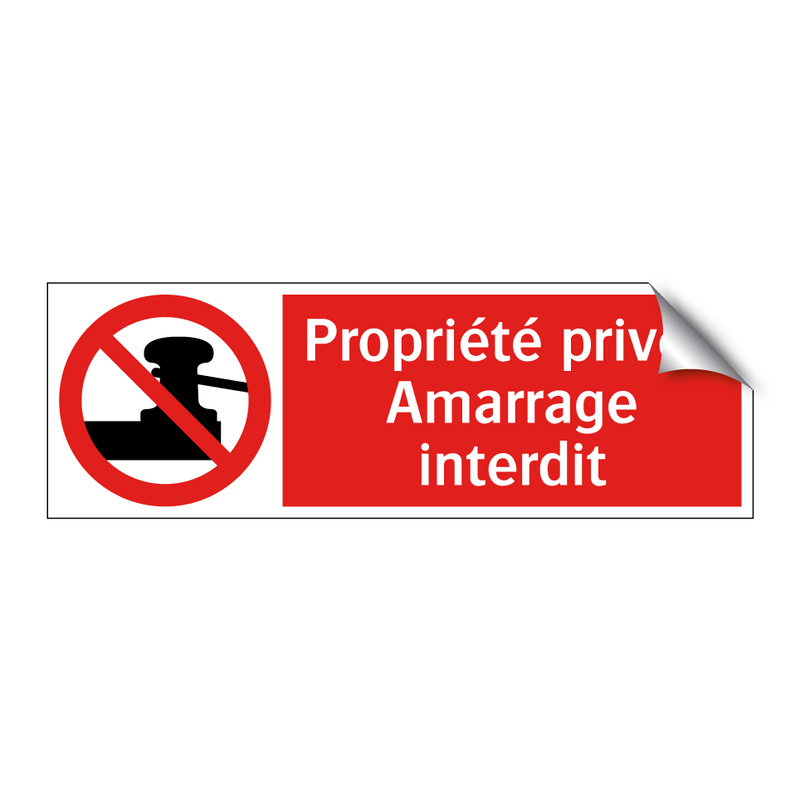 Propriété privée Amarrage interdit