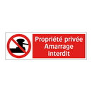 Propriété privée Amarrage interdit
