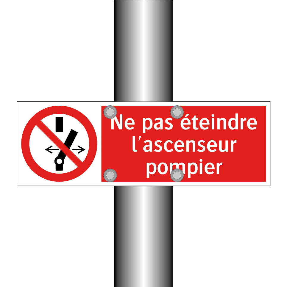 Ne pas éteindre l'ascenseur pompier