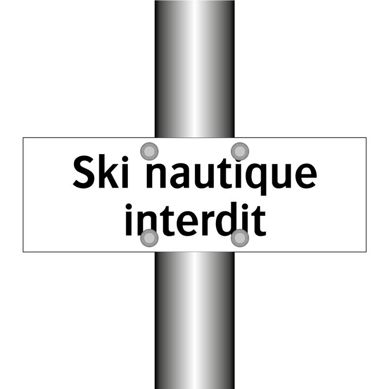 Ski nautique interdit