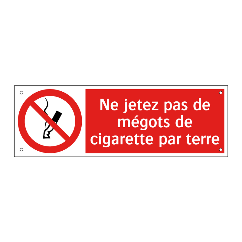 Ne jetez pas de mégots de cigarette par terre