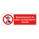 Stationnement de vélos (cyclomoteurs) interdit