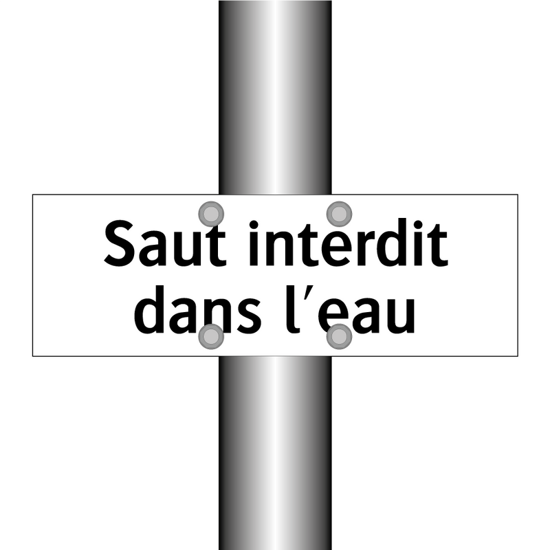 Saut interdit dans l'eau