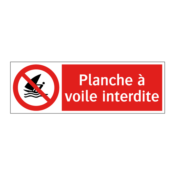 Planche à voile interdite