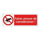 Faites preuve de considération !