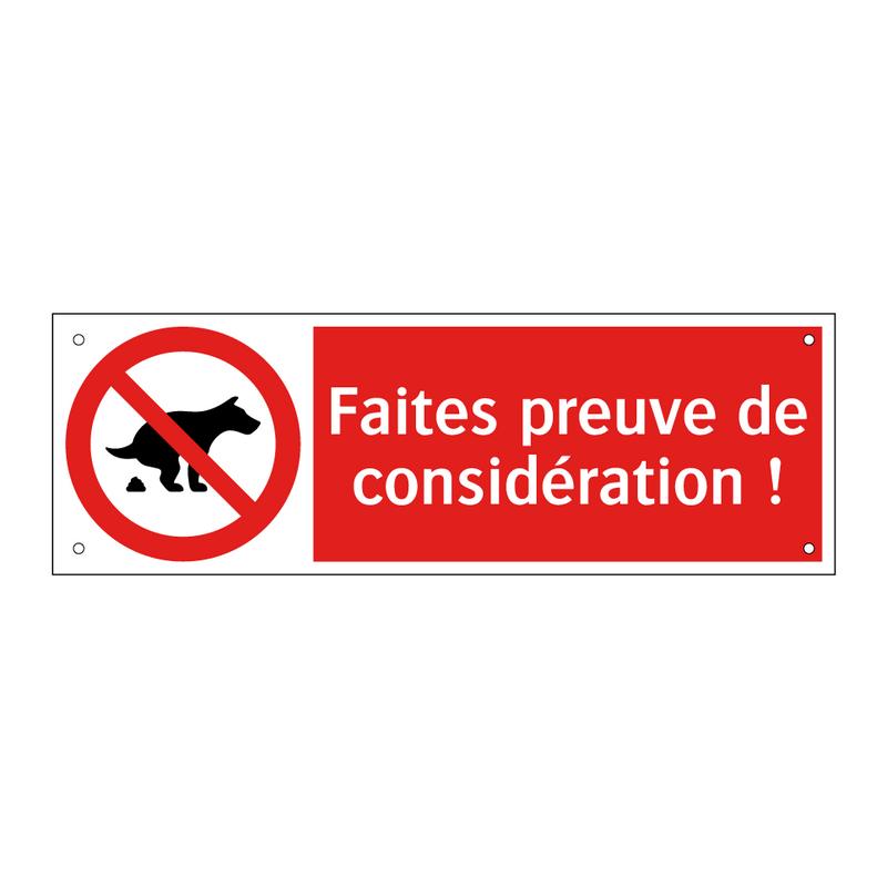 Faites preuve de considération !