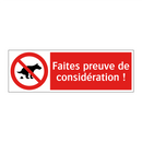 Faites preuve de considération !