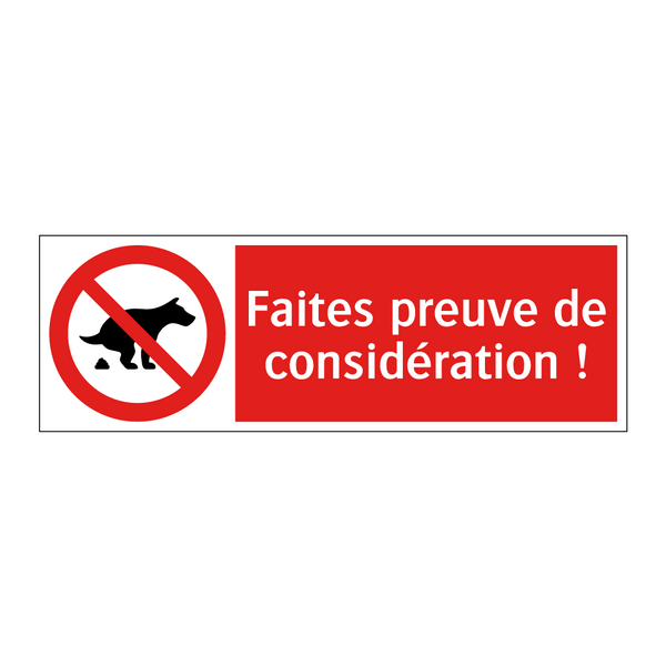 Faites preuve de considération !