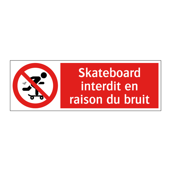 Skateboard interdit en raison du bruit