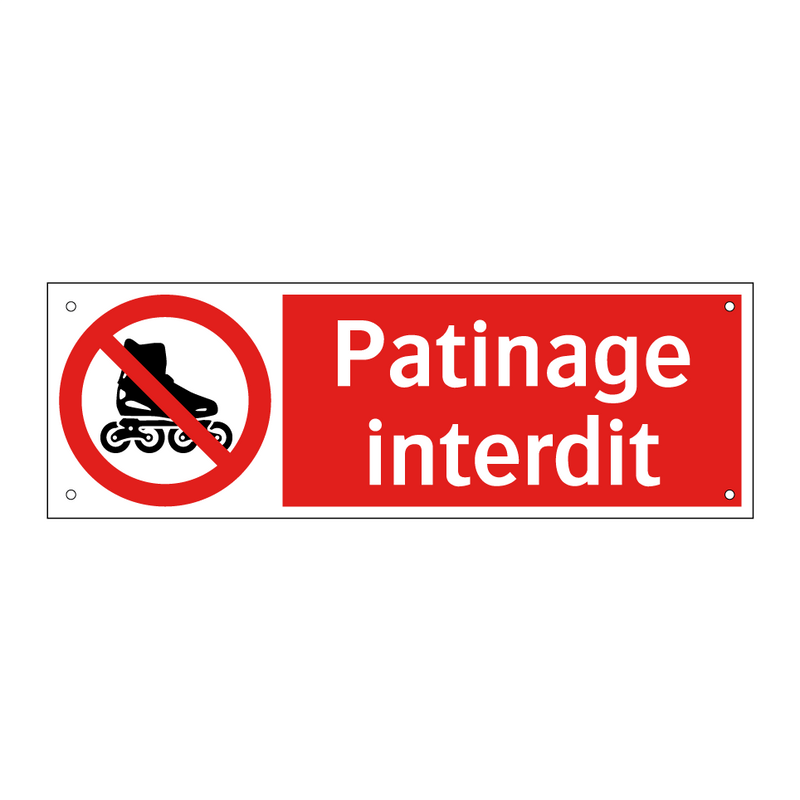 Patinage interdit