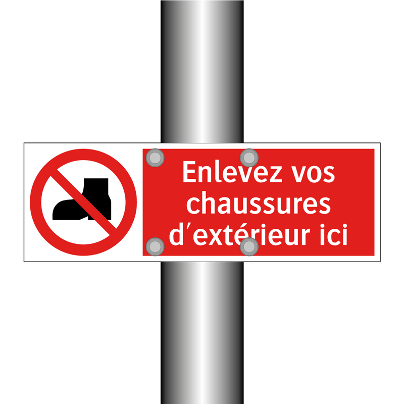 Enlevez vos chaussures d'extérieur ici