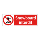 Snowboard interdit